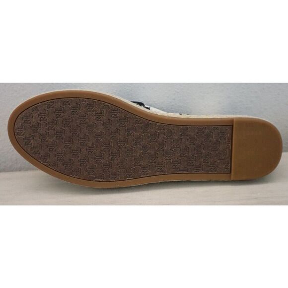 Ralph Lauren Women Sz 9.5 B Black Striped Chleo Slip-On Espadrille Shoes - Picture 7 of 12